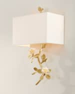 Image 2 of 2: John-Richard Collection Quartz Flower Single Light Wall Sconce