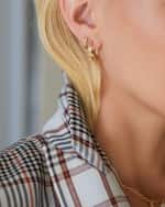 Image 2 of 2: Sydney Evan 14k Evil Eye Huggie Hoop Earrings