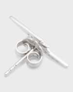 Image 3 of 5: Sydney Evan 14k White Gold Diamond Lightning Bolt Stud Earring, Single