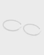 Image 4 of 5: Roberto Coin 18k Extra-Large Diamond Hoop Earrings