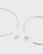 Image 3 of 5: Roberto Coin 18k Extra-Large Diamond Hoop Earrings