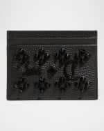 Image 1 of 5: Christian Louboutin Kios Card Case in Leather with Loubinthesky Spikes