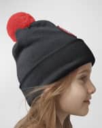 Image 3 of 3: Canada Goose Kid's Logo Patch Pompom Hat