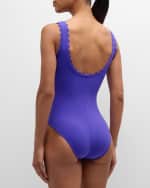 Image 3 of 5: Karla Colletto Ines Scoop-Neck Underwire One-Piece Swimsuit