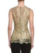 Dolce&Gabbana Chantilly Lame Lace Sleeveless Blouse and Matching Items ...