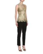 Dolce&Gabbana Chantilly Lame Lace Sleeveless Blouse and Matching Items ...