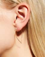 Image 2 of 5: LANA 14k Mini Flat Hooked on Hoop Earrings