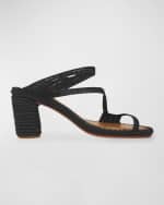 Image 1 of 4: Carrie Forbes Salah Woven Raffia Sandals