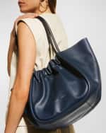 Image 3 of 6: Proenza Schouler Large Ruched Smooth Leather Tote Bag
