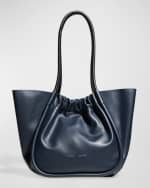Image 1 of 6: Proenza Schouler Large Ruched Smooth Leather Tote Bag