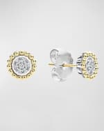 Image 1 of 5: LAGOS Diamonds & Caviar Stud Earrings, 9mm