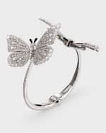 Image 4 of 5: Staurino 18K White Gold Diamond 2 Butterfly Bracelet