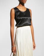 Image 3 of 5: Lafayette 148 New York Plus Size Perla Sleeveless Silk Blouse