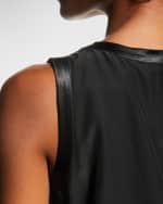Image 5 of 5: Lafayette 148 New York Plus Size Perla Sleeveless Silk Blouse