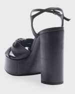 Image 3 of 5: Saint Laurent Bianca Node 85mm Platform Sandals