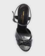 Image 5 of 5: Saint Laurent Bianca Node 85mm Platform Sandals