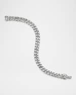 Image 3 of 4: David Yurman Men's Curb Chain Bracelet in Silver, 8mm