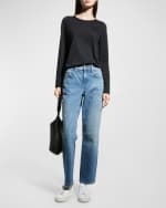 Image 2 of 6: Lafayette 148 New York The Modern Long-Sleeve Tee