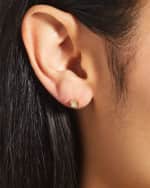 Image 2 of 5: Roberto Coin 18k Gold Emerald-Cut Diamond Stud Earrings