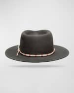 Image 3 of 3: Worth & Worth by Orlando Palacios Men's Mule Kick Beaver Felt Fedora Hat