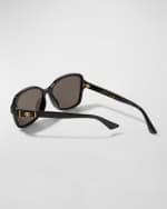 Image 2 of 5: Gucci Square Monochromatic Sunglasses