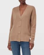 Image 1 of 5: Equipment Elder V-Neck Button-Front Cashmere Cardigan