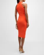 Image 4 of 6: Chiara Boni La Petite Robe Sleeveless Halter Ruched Dress