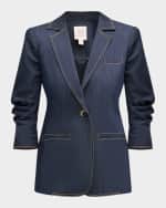 Image 1 of 6: Cinq a Sept Khloe Denim Blazer