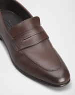Image 3 of 5: ZEGNA Men's Lasola Leather Penny Loafers