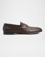 Image 1 of 5: ZEGNA Men's Lasola Leather Penny Loafers
