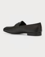 Image 2 of 5: ZEGNA Men's Lasola Leather Penny Loafers
