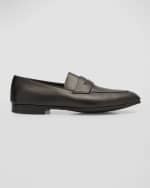 Image 1 of 5: ZEGNA Men's Lasola Leather Penny Loafers