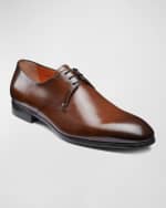 Image 2 of 5: Santoni Men's Induct Burnished Leather Derby Shoes