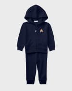 Image 1 of 2: Ralph Lauren Childrenswear Atlantic French Terry Jogger Set, Size 3M-24M
