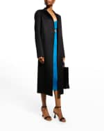 Image 5 of 6: Adam Lippes Zibelline Open-Front Cashmere Midi Coat