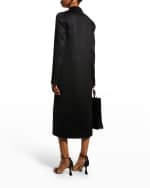Image 3 of 6: Adam Lippes Zibelline Open-Front Cashmere Midi Coat
