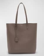 Image 1 of 4: Saint Laurent Shopping North- South Toy Tote Bag in Smooth Leather