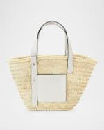 Image 1 of 3: Loewe x Paula’s Ibiza Basket Bag in Palm Leaf with Leather Handles