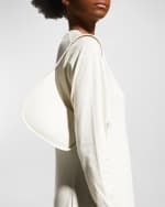 Image 2 of 6: THE ROW Half Moon Hobo Bag in Calfskin Leather