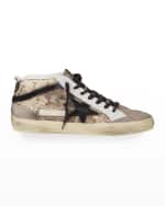 Golden Goose Mid Star Snake-Print Sneakers | Neiman Marcus