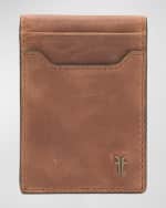 Image 1 of 3: Frye Men's Holden Burnished Leather Folded Card Case