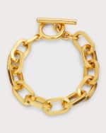 Image 1 of 5: Ben-Amun 24k Gold Electroplate Oval Link Chain Bracelet
