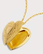 Image 4 of 5: Ben-Amun 24k Gold Electroplate Chain Necklace with Heart Locket Pendant