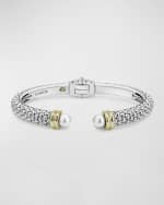 Image 1 of 5: LAGOS Luna Pearl 2-Tone Cuff Bracelet