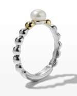 Image 3 of 5: LAGOS Luna Pearl 2-Tone Stack Ring