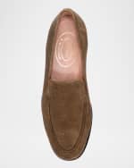 Image 4 of 4: Stubbs and Wootton Men's Venetian Apron-Toe Suede Loafers