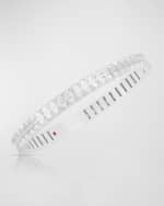 Image 2 of 2: Roberto Coin Rock and Diamonds 18k White Gold Bangle Bracelet, 46x56mm
