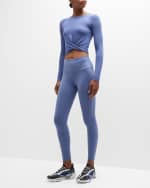 Image 5 of 6: Alo Yoga Cross-Front Long-Sleeve Crop Top