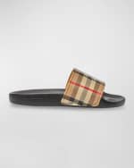 Image 1 of 4: Burberry Kid's Mini Furley Check Slide Sandals, Toddler/Kids