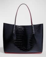 Image 1 of 6: Christian Louboutin Cabarock Large in Croc Embossed Leather